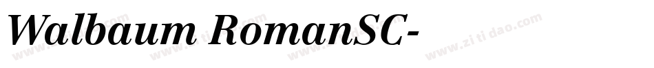Walbaum RomanSC字体下载字体转换